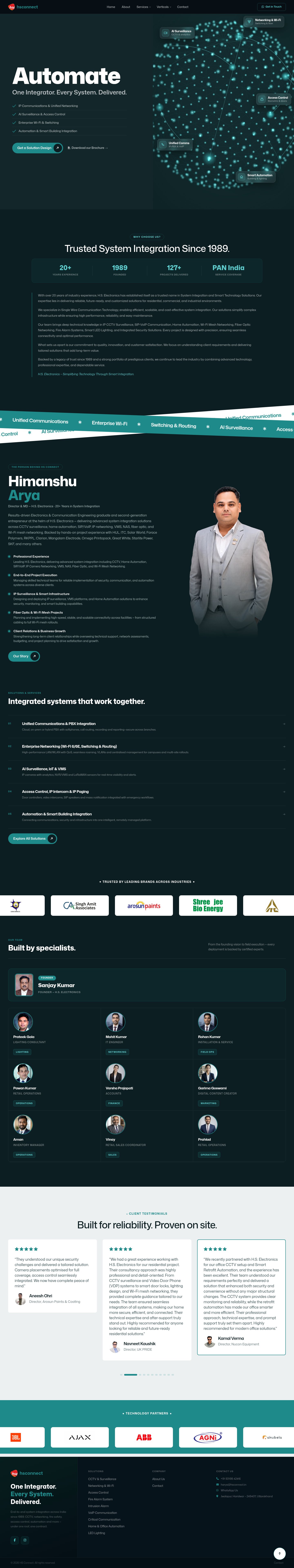 Agency website example built with AI