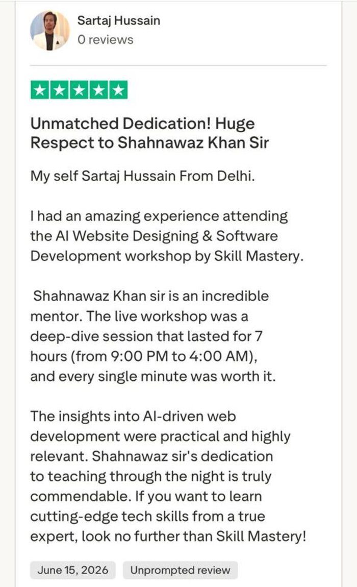 Trustpilot review by Sartaj Hussain