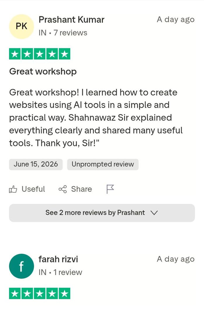 Trustpilot review by Prashant Kumar